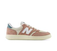 New Balance Unisex T500 in Brown/Beige/Green/White Suede/Mesh, size 9.5