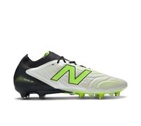 New Balance Unisex Tekela Elite Low Laced FG V5 in White/Black/Green Cleated, size 8.5