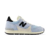 New Balance Unisex U475 in Blue/Black/Beige/Grey Suede/Mesh, size 4
