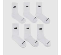 New Balance White & Black Everyday MiDCalf Socks 6 PK UK 9-11