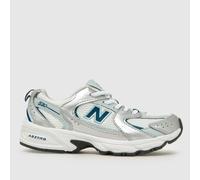 New Balance White & Blue 530 Junior Trainers UK 2 (EU 34½)