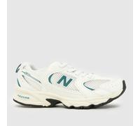 New Balance White & Green 530 Junior Trainers UK 12 (EU 30½)