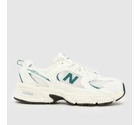 New Balance White & Green 530 Youth Trainers UK 3 (EU 35½)