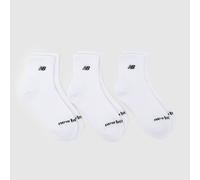 New Balance White Patch Logo Ankle Socks 3PK UK 4-6.5