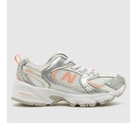 New Balance White & Pink 530 Girls Junior Trainers UK 10 (EU 28)