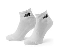 New Balance - White Sport Socks, Breathable Cotton, Ankle Cut, 3 Pack (Small)