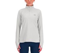 New Balance - Women's long-sleeved trail running T-shirt - Sport Essentials Space Dye Quarter Zip W Ash Heather for Women - Size S - Grey Grey