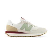 New Balance Women's 237 in White/Green Suede/Mesh, size 7 Narrow