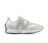 New Balance Women's 327 in Beige/White/Green Suede/Mesh, size 7 Narrow