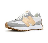 New Balance Women's 327 Sneaker, Grey Matter/Gold Metallic, 8.5