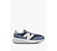 NEW BALANCE Women's 370 Navy Suede & Mesh Trainers Size: 3.5, Colour: