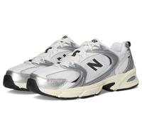 New Balance Women's 530 Sneakers, Silver Metallic/Black Cement, 10.5 Women/9 Men