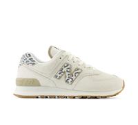 New Balance Women's 574 in White/Grey Suede/Mesh, size 3.5