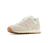 New Balance Women's 574 WMNS Sneaker, Biege Linen Centry Pink Sea Salt Hairy, 4.5 UK