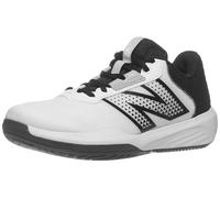 New Balance women's 696 V6 Tennis Shoe, White/Black, 8.5