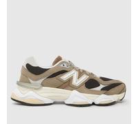 New Balance Women's 9060 Trainers in Beige & Brown, Suede/Mesh, Size: 3.5 UK 3.5