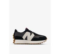 New Balance Womens Black 327 Perforated Leather and Suede Low-top Trainers 10