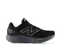 New Balance Women's Fresh Foam 680 v8 Waterproof in Black/Grey/Green Textile, size 4.5 Narrow