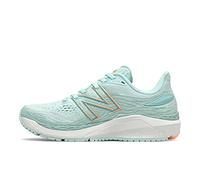 New Balance Women's Fresh Foam 860v12 Running Shoe - Color: Pale Blue Chill/Light Mango - Size: 6 - Width: Wide