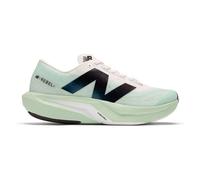 New Balance Women's FuelCell Rebel v4 in Green/White/Black Synthetic, size 6 Narrow