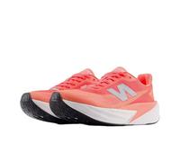 New Balance Women's FuelCell Rebel V5 Running Shoe, Urgent Red/White/Silver Metallic, 6.5 UK
