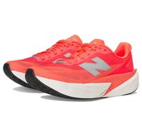 New Balance Women's FuelCell Rebel V5 Running Shoes, Urgent Red/White/Silver Metallic, 8.5 Wide