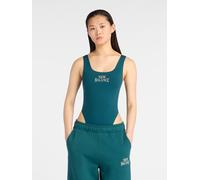 New Balance Womens Linear Heritage Bodysuit, Green, Size L, Women Green