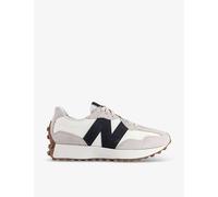 New Balance Womens Moonbeam Grey Black 327 Logo-embroidered Suede and Woven Low-top Trainers 9