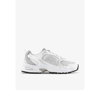 New Balance Womens New Balance Mr530 Logo-Embossed Leather and Mesh Low-Top Trainers White Silver 11.5