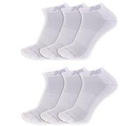 New Balance Women's Performance Cushioned Low Cut Socks-6 & 12 Moisture Wicking, White (6 Pairs), L