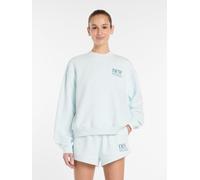 New Balance Womens Reimagined Fleece Crew, Blue, Size L, Women Blue