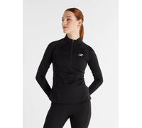 New Balance Women's Athletics Heat Grid 1/2 Zip Sweatshirt, Black, S