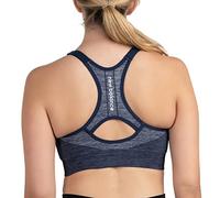 New Balance Women's Seamless MID Impact/Medium Support Adjustable Cami Sport Bra with Removable Pads, Pigment, L