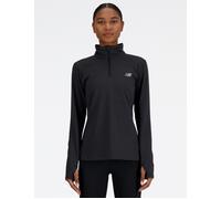 New Balance Women's Sport Essentials Space Dye 1/4 Zip - Black Heather - Size: XS