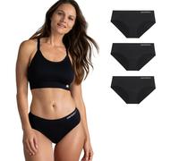 New Balance Women's Ultra Comfort Performance Seamless Hipster Style Underpants (3 Pack), Black/Black/Black, Medium