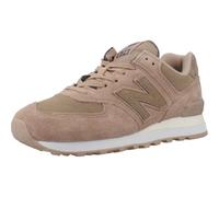 New Balance Women's WL574 Core Plus Collection Sneaker, Flat Taupe/Mushroom/Sea Salt, 7.5 UK