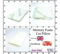 New Bamboo Memory Foam Cot Pillow Anti Bacterial With Organic Bamboo Cover