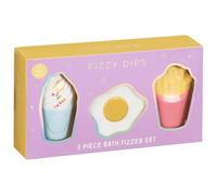 New Bath Fizzer Gift Set 3pk - Fun Snack Shaped Bath Bombs in Assorted Designs - Relaxing & Playful Bath Time Gift for Kids and Adults A-29 (Egg)