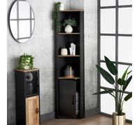 New Bathroom Corner Tall Unit, Complete With A Modern Dark Oak Finish.