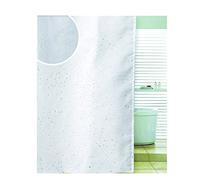 New Bathroom Stunning Spiral Diamante White Luxury Bath Shower Glitter Curtain 180 x 180 cm With Hooks
