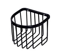 New Bathroom Tissue Holder Aluminium Toilet Roll Holders Basket, BLACK
