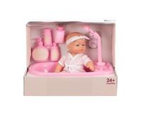 New Bathtime Bella Doll Playset Including 1 x Baby Bella Doll, 1 x Bath & Accessories, Made from Child-Safe Material, Encourages Imaginative Role-Play & Nurturing Skills, for Toddlers