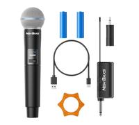 NEW BAXS Rechargeable Wireless Microphones, 150FT Cordless Handheld Dynamic Karaoke Wireless Mics,1/4'' Output for Karaoke, Meeting, Wedding,Singing, Church