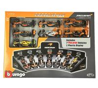 NEW Bburago 1/43 McLaren F1 7 Car & Display Deluxe Gift Set Diecast #38169