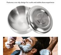 NEW Beard Shave Bowl Comfortable Touch Anti Slip Stainless Steel Stylish