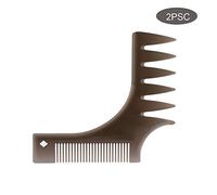 New Beard Styling Shaping Template Comb Tool Lines And Symmetry Shape Face Neck Line Fast And Easily 2pcs Professional Men Trimming Guide Hair