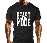 New Beast Mode Gym T-Shirt - Training Top - Sports - Bodybuilding Casual Loose Fit Top - Funny (L)
