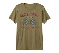 New Bedford Massachusetts Crab Town Since 1652 Maroon Art Premium T-Shirt