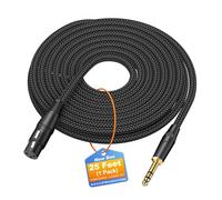 New Bee 6.35mm TRS to XLR Female Cable, XLR to 6.35mm Jack Professional Braided Balanced Microphone Cable, XLR to 1/4 Jack Cable for Mics, Mixing Consoles, Audio Interface (7.6M)