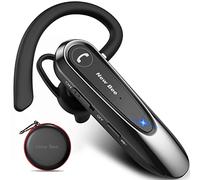 New Bee Bluetooth Headset Handsfree with Dual Mic 25 Hrs Talke Time, 1Pcs | V5.0 Wireless Bluetooth Earpiece for Driving with Microphone Mute Two Device Connection for iPhone, Android and Laptop